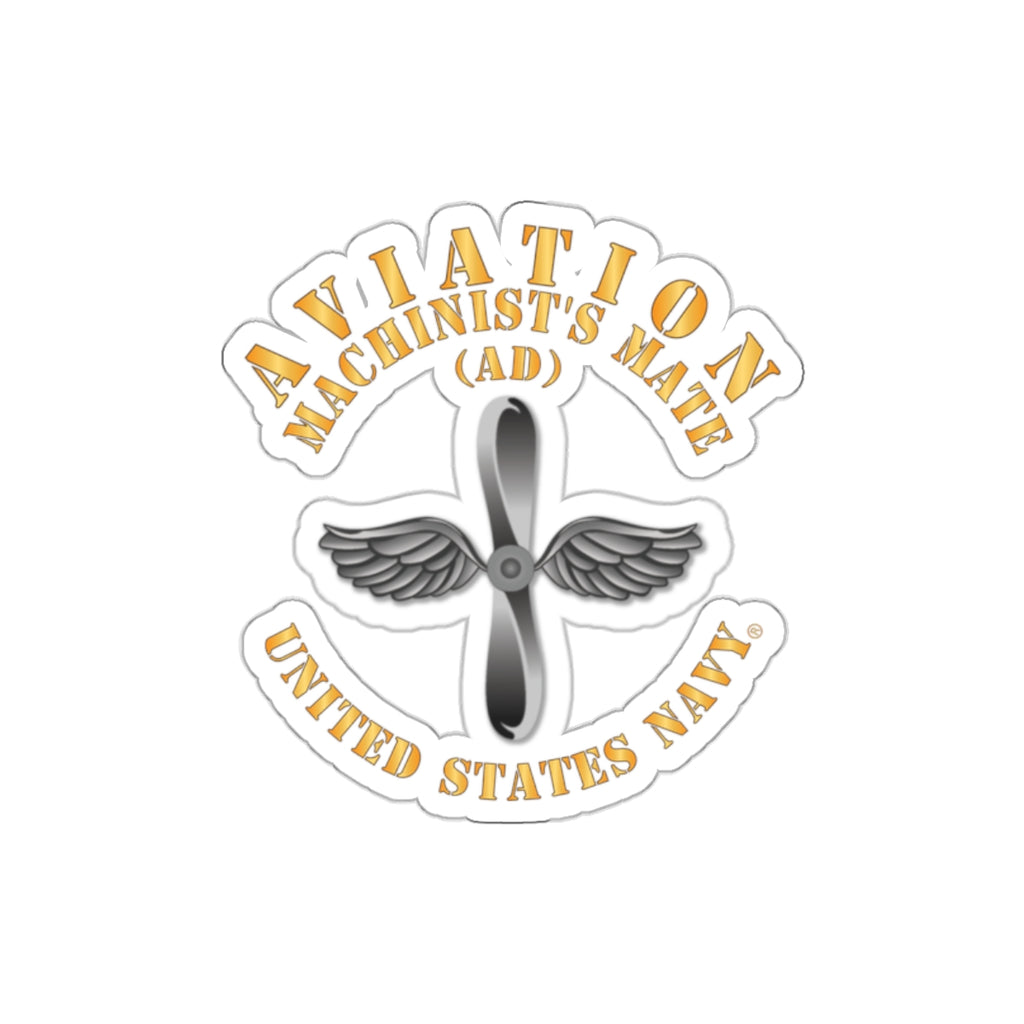 Die-Cut Vinyl Sticker - Navy - Rate - Aviation Machinist's Mate (AD)