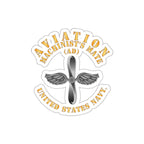 Die-Cut Vinyl Sticker - Navy - Rate - Aviation Machinist's Mate (AD)