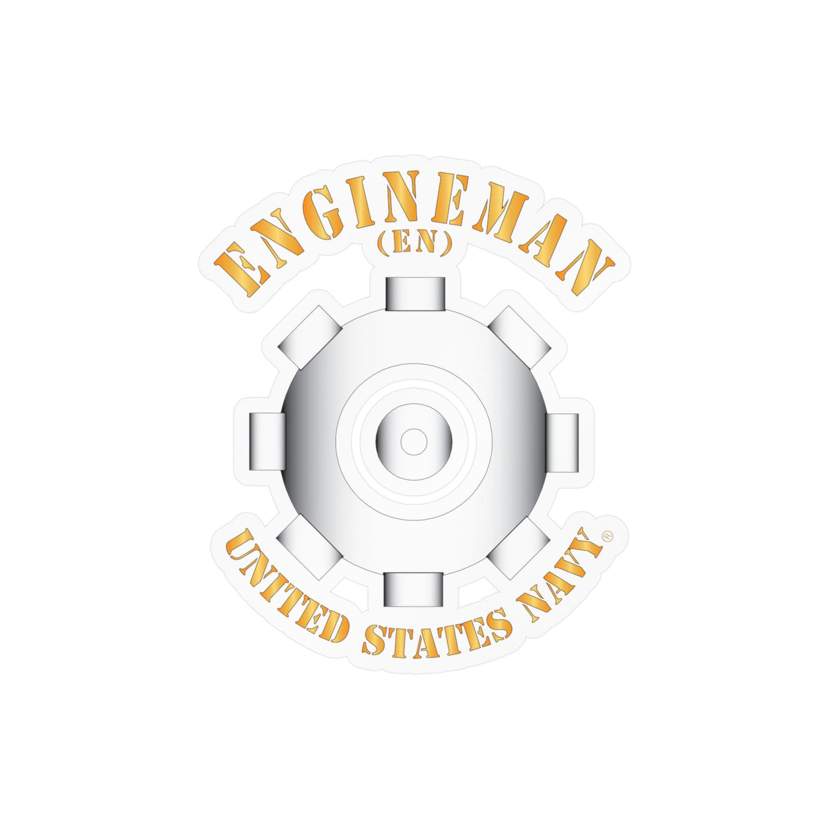 Kiss-Cut Vinyl Decal - Navy - Rate - Engineman (EN)