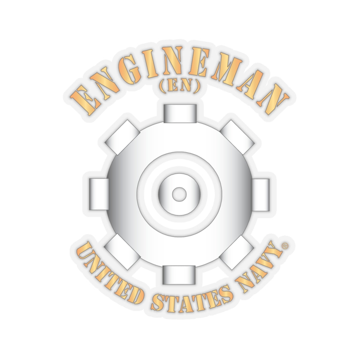 Kiss-Cut Stickers - Navy - Rate - Engineman (EN)