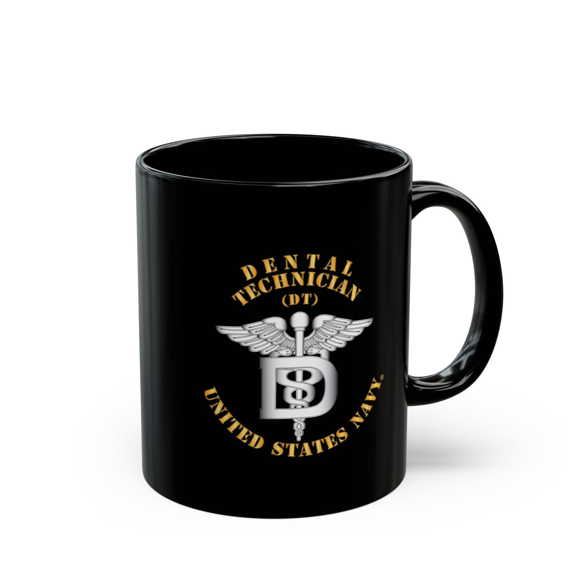 Black Mug (11oz, 15oz) - Navy - Rate - Dental Technician (DT)