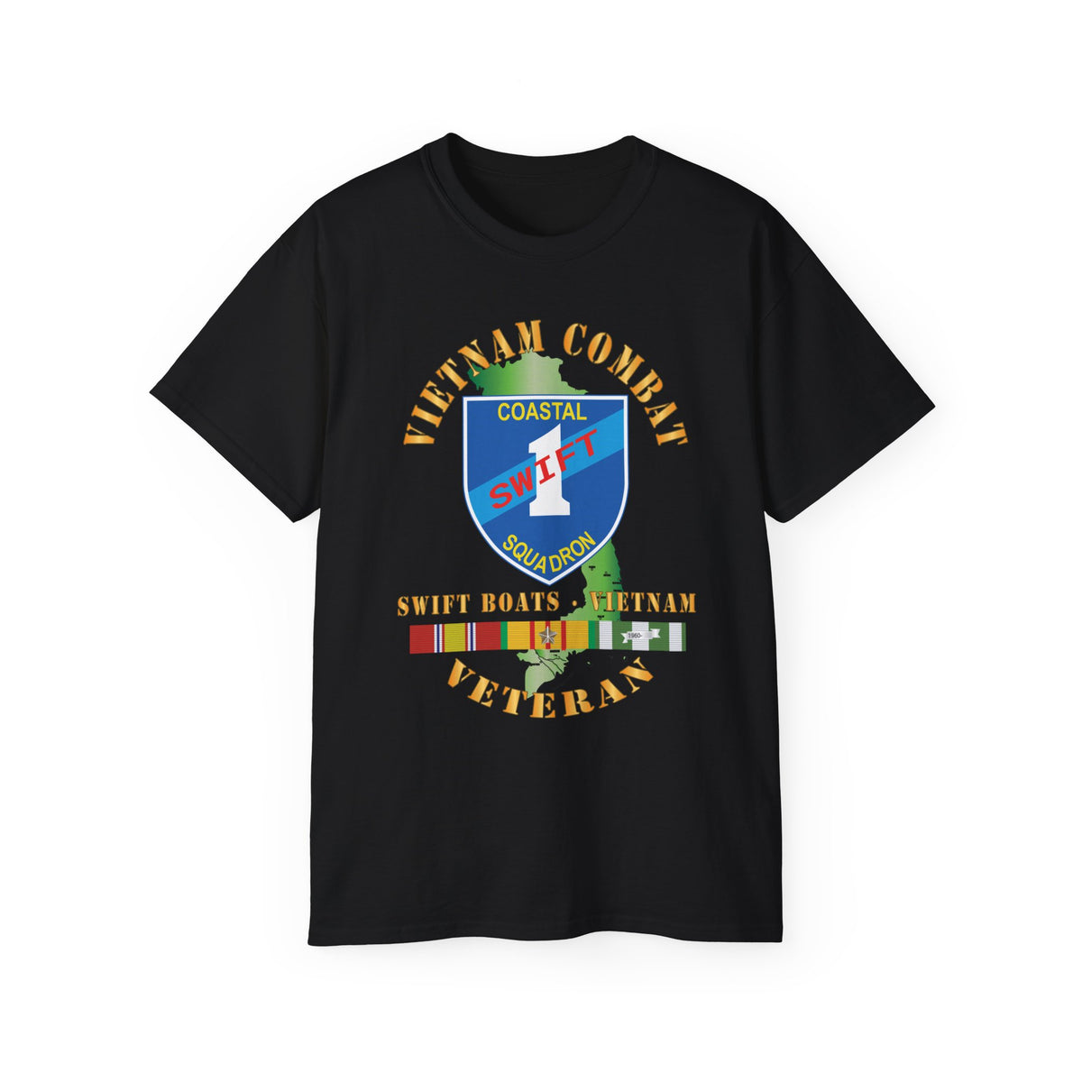 Unisex Ultra Cotton T-Shirt - Coastal Squadron One (Blue) - SSI -Swift Boats - Vietnam w VN SVC X 300