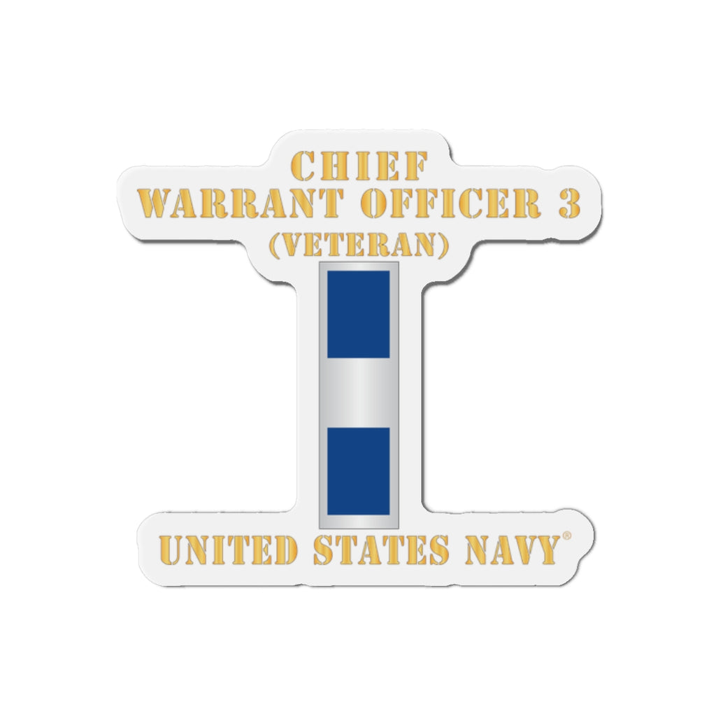Die-Cut Magnet - Navy - Chief Warrant Officer 3 - CW03 - Veteran