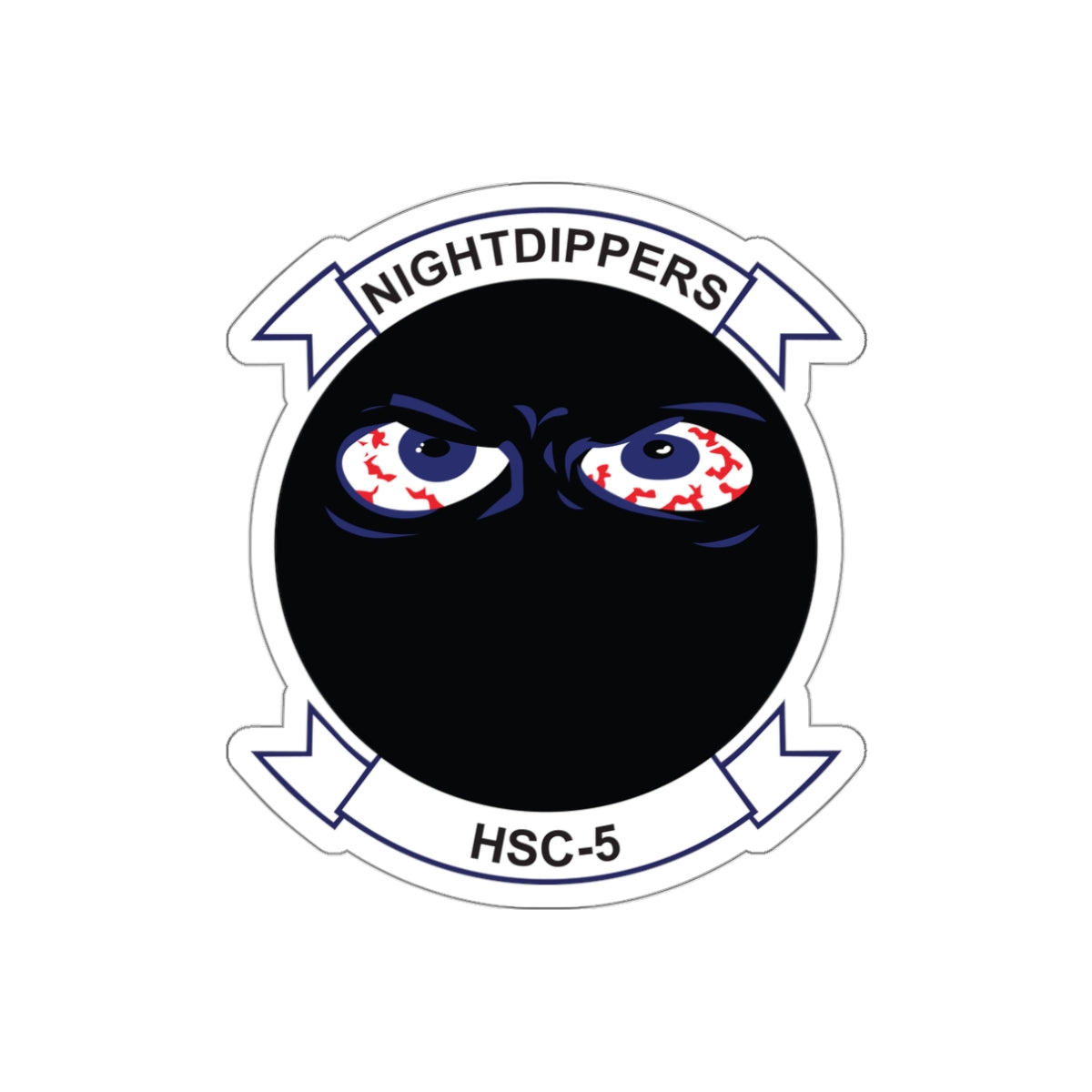 Die-Cut Vinyl Sticker - Navy - Helicopter Sea Combat Squadron 5 (HSC-5) wo txt
