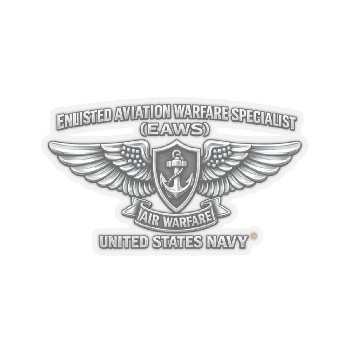 Kiss-Cut Stickers - Navy - Badge - Enlisted Aviation Warfare Specialist