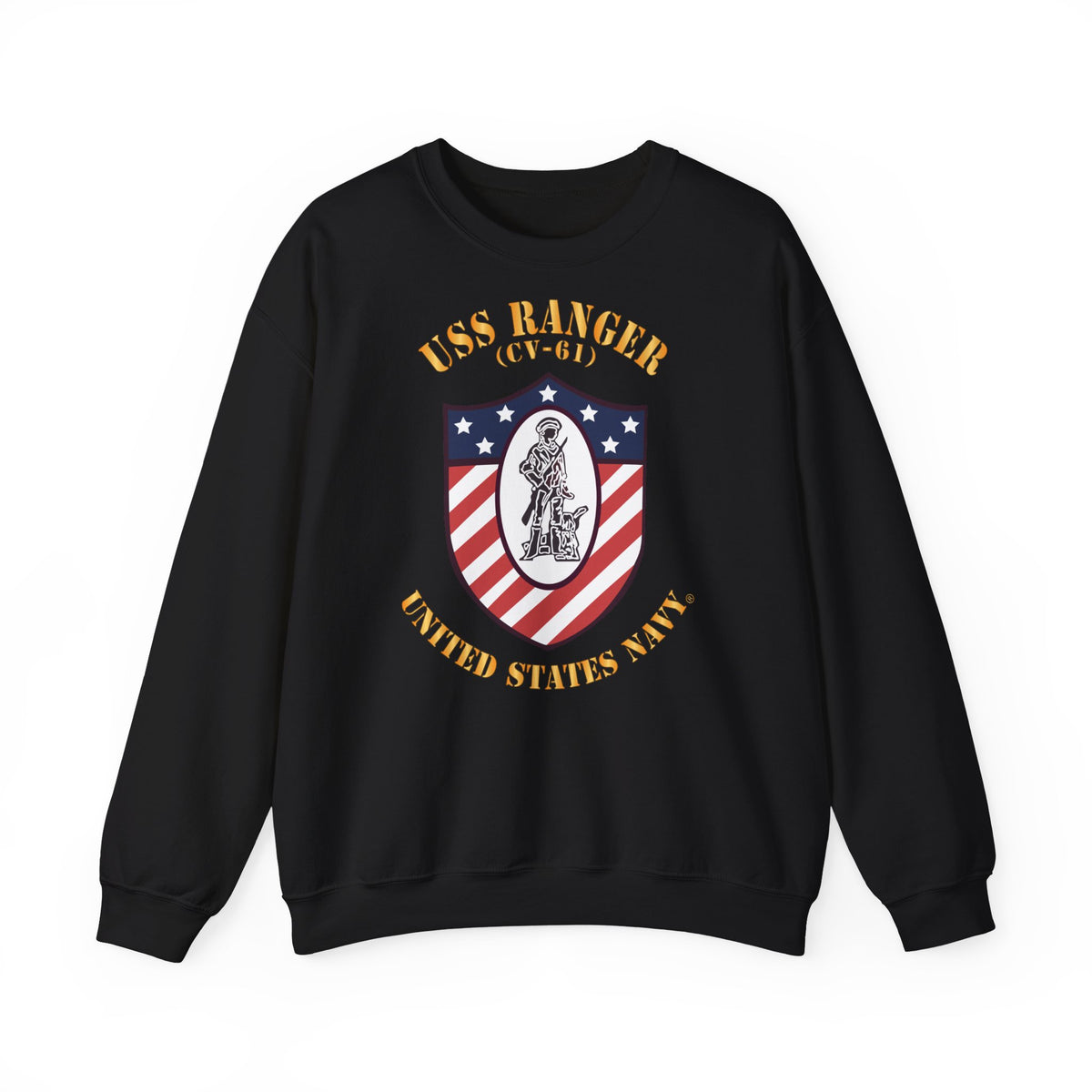 Unisex Heavy Blend™ Crewneck Sweatshirt - Navy - USS Ranger (CV-61) X 300