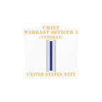 Kiss-Cut Vinyl Decal - Navy - Chief Warrant Officer 5 - CW05 - Veteran