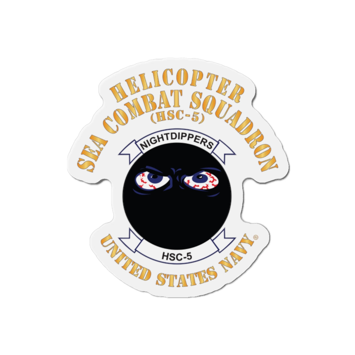 Die-Cut Magnet - Navy - Helicopter Sea Combat Squadron 5 (HSC-5)