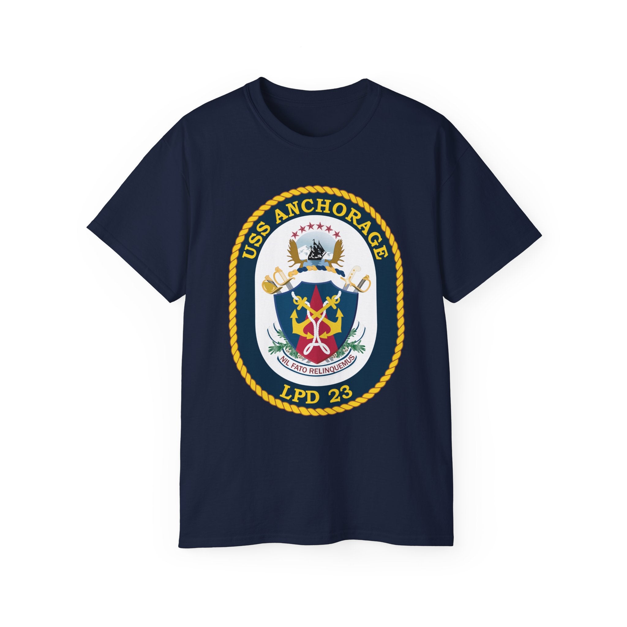 Unisex Ultra Cotton T-Shirt - Navy - USS Anchorage (LPD-23) wo txt