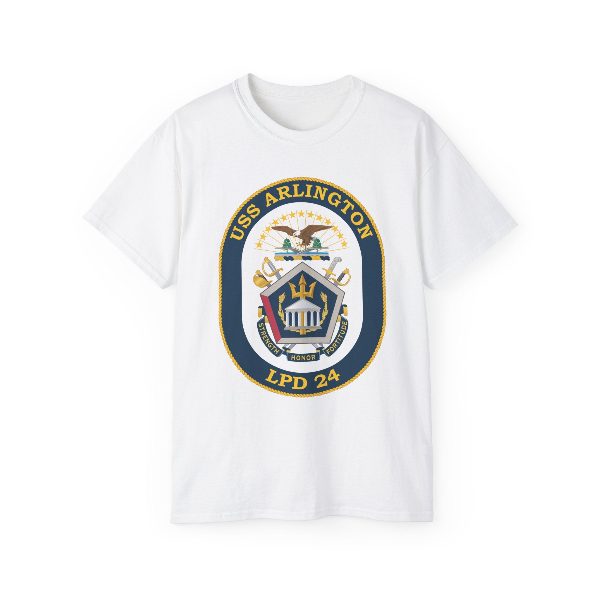 Unisex Ultra Cotton T-Shirt - Navy - USS Arlington (LPD-24) wo txt