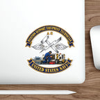 Die-Cut Vinyl Sticker - Navy - Rate - Aviation Support Equipment Technician (AS) with Scene - 3D - Enhanced