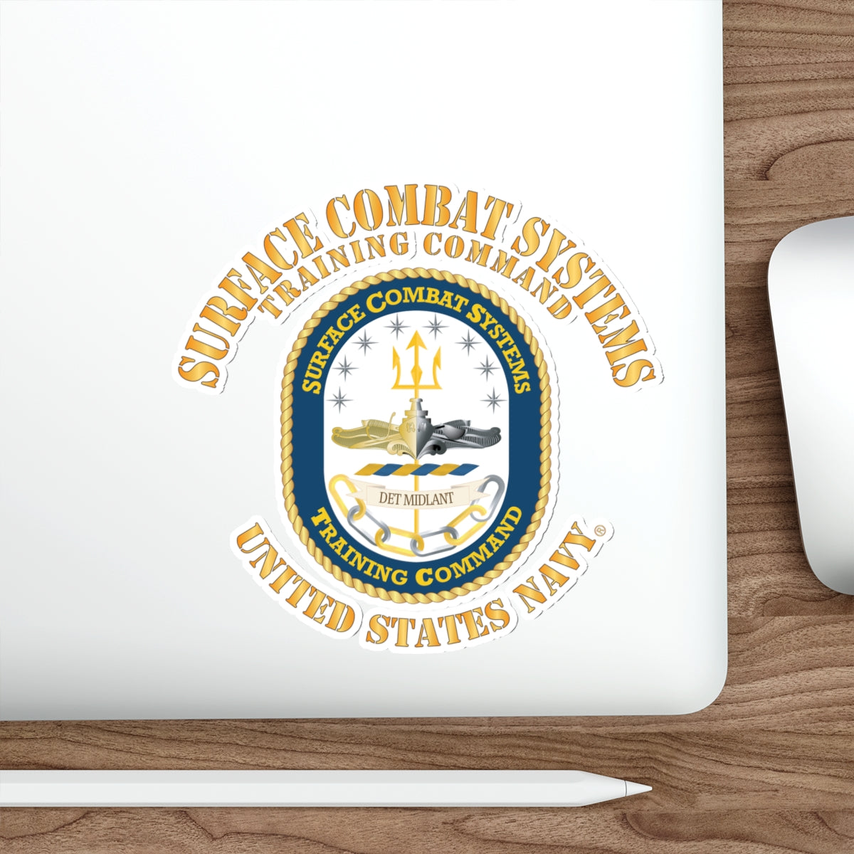 Die-Cut Vinyl Sticker - Navy - Surface Combat Systems Training Command - DET MIDLANT