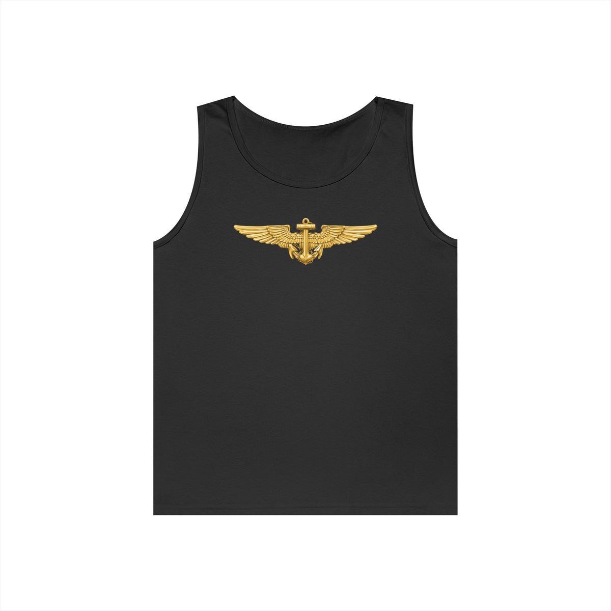 Unisex Heavy Cotton Tank Top - Navy - Badge - Naval Aviator Wings wo txt - 3D - Enhanced
