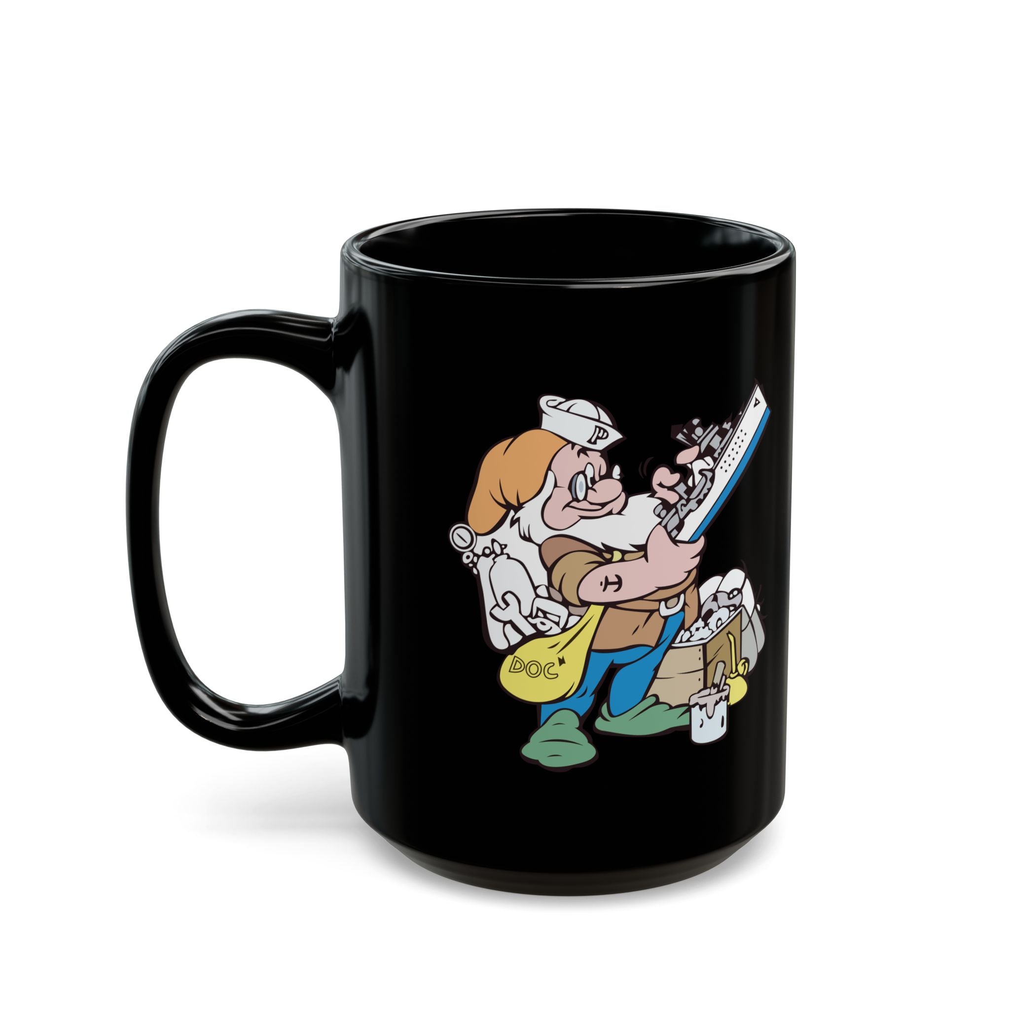 Black Mug (11oz, 15oz) - Navy - USS Piedmont (AD-17) wo txt