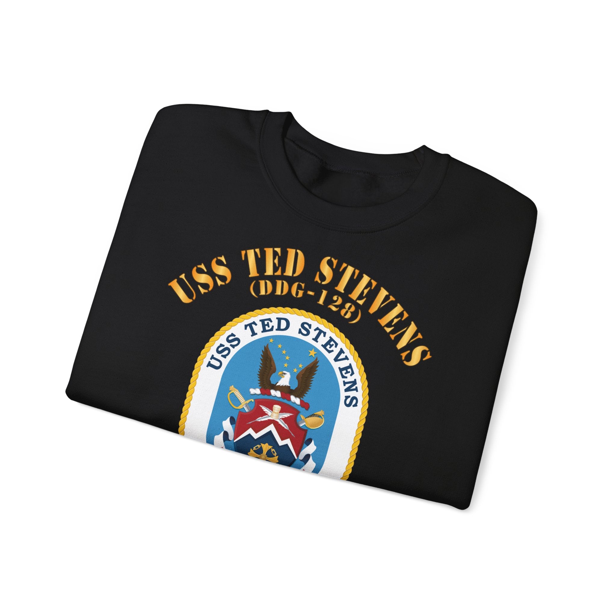 Unisex Heavy Blend™ Crewneck Sweatshirt - Navy - USS Ted Stevens (DDG-128)