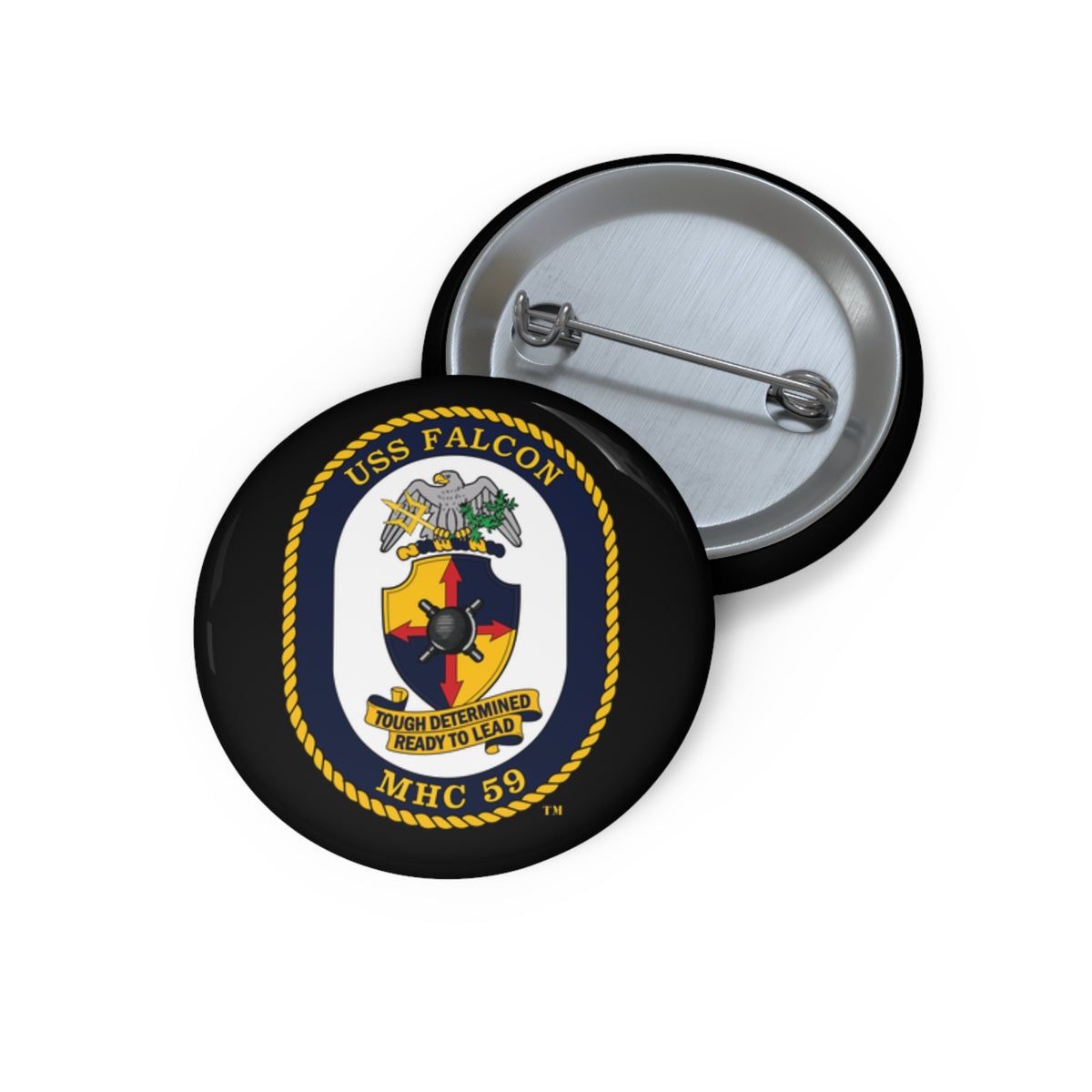 Pin Button - Navy - USS Falcon (MHC-59) wo txt