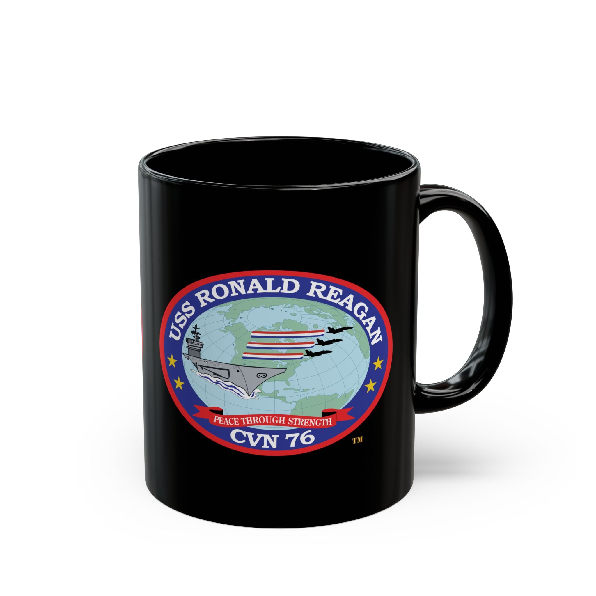 Black Mug (11oz, 15oz) - Navy - USS Ronald Reagan (CVN-76) wo txt X 300