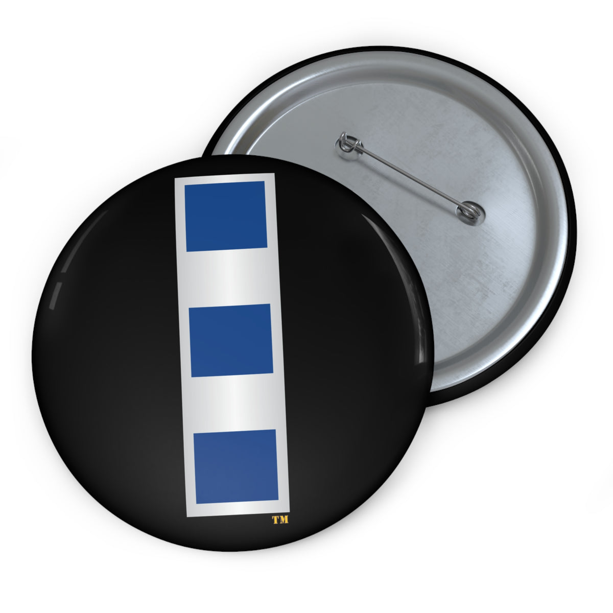 Custom Pin Button - Navy - Chief Warrant Officer 4 - CW04 wo txt