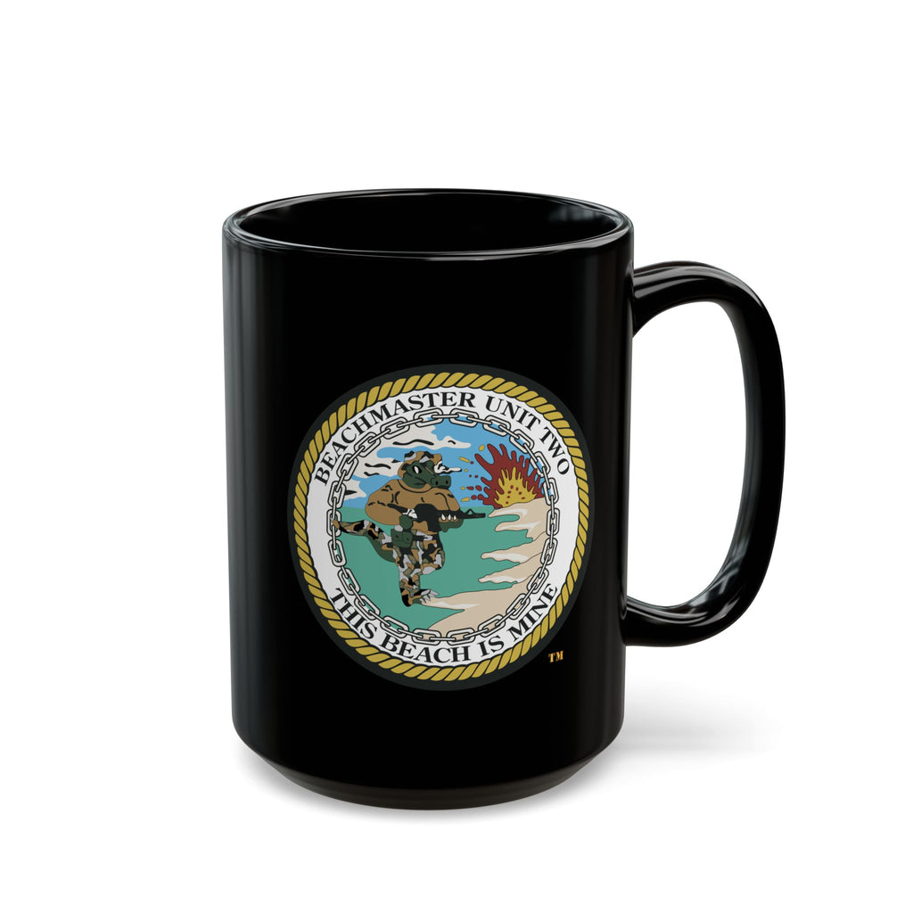 Black Mug (11oz, 15oz) - Navy - Beachmaster Unit Two (BMU-2) wo txt X 300