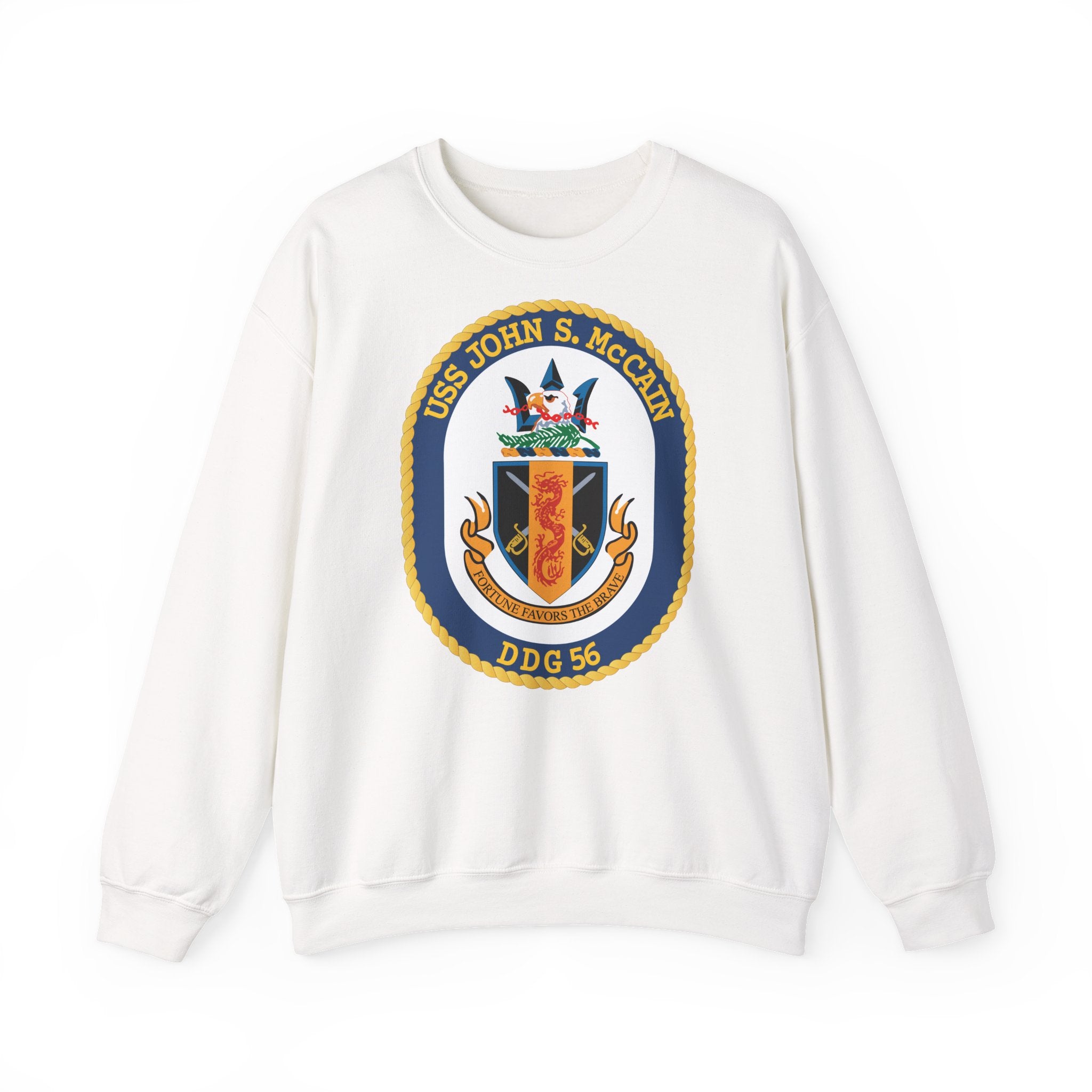 Unisex Heavy Blend™ Crewneck Sweatshirt - Navy - USS John S. McCain (DDG-56) wo txt