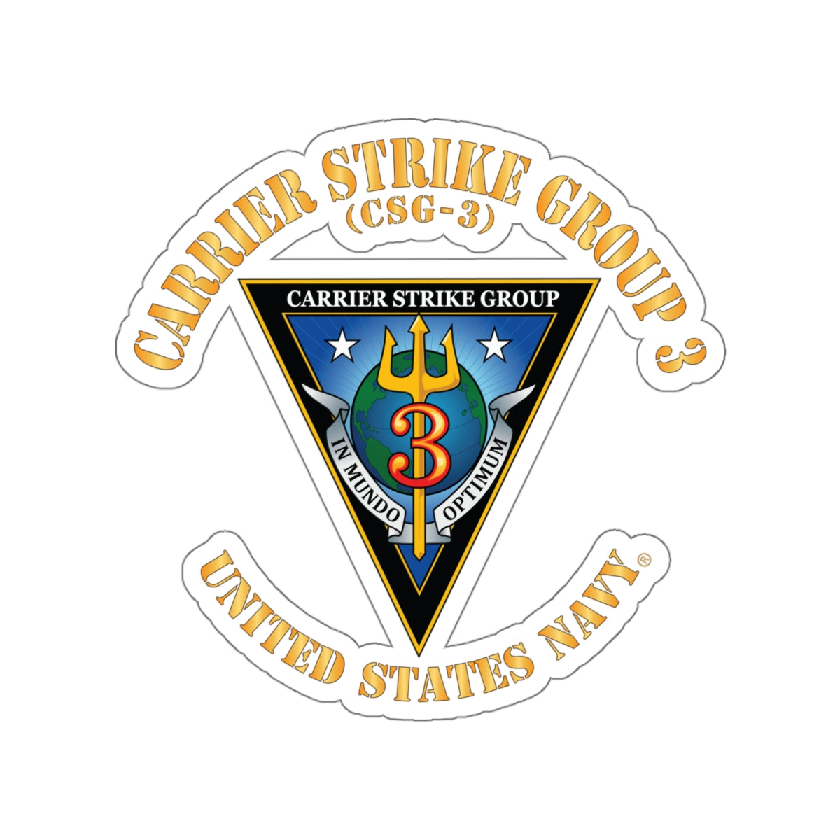 Die-Cut Vinyl Sticker - Navy - Carrier Strike Group 3 (CSG-3)