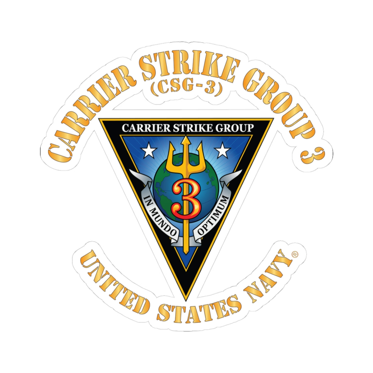 Kiss-Cut Stickers - Navy - Carrier Strike Group 3 (CSG-3)