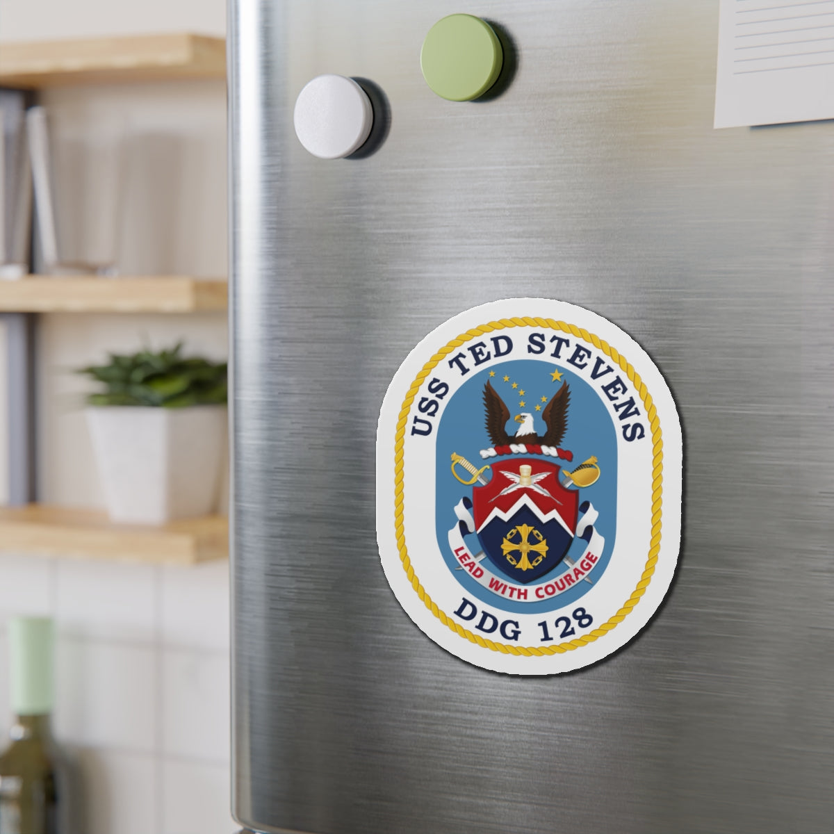Die-Cut Magnet - Navy - USS Ted Stevens (DDG-128) wo txt