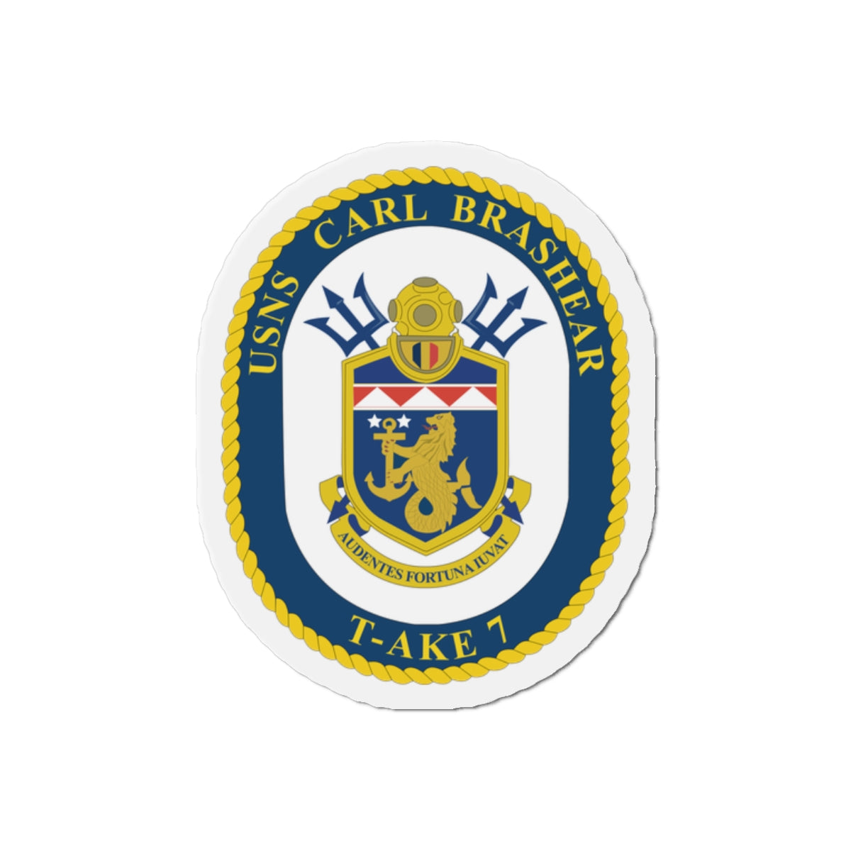 Die-Cut Magnet - Navy - USNS Carl Brashear (T-AKE 7) wo txt