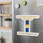Die-Cut Magnet - Navy - Warrant Officer 1 - Retired