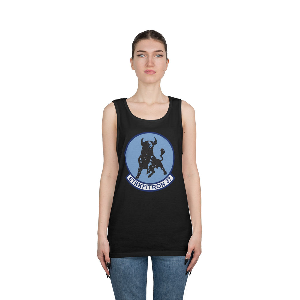 Unisex Heavy Cotton Tank Top - Navy - Strike Fighter Squadron 37 (VFA-37) wo txt