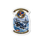 Die-Cut Magnet - NAVY - VF 32  -White Lightnin - Fightin 32 - SSI - USS Leyte (CV32) - F4U-4 Corsair - Korea - 1950-1951- 3D - Enhanced