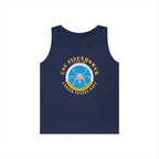 Unisex Heavy Cotton Tank Top - USS Dwight D. Eisenhower (CVN-69) Crest with Txt