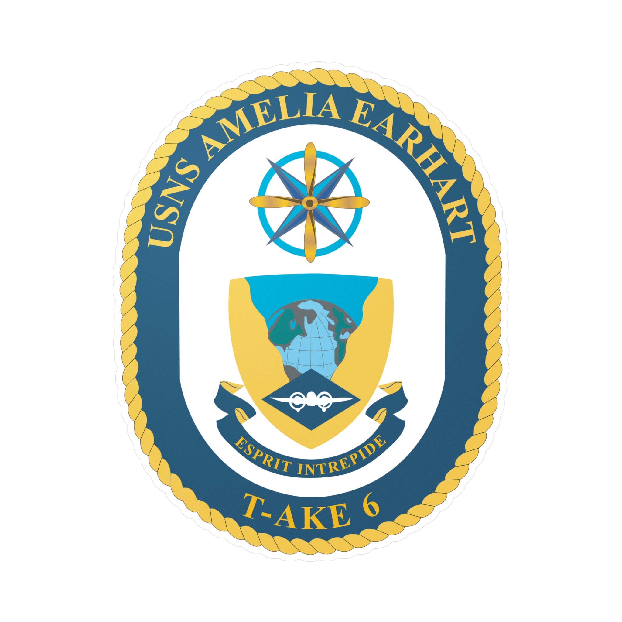 Kiss-Cut Vinyl Decal - Navy - USNS Amelia Earhart (T-AKE 6) wo txt