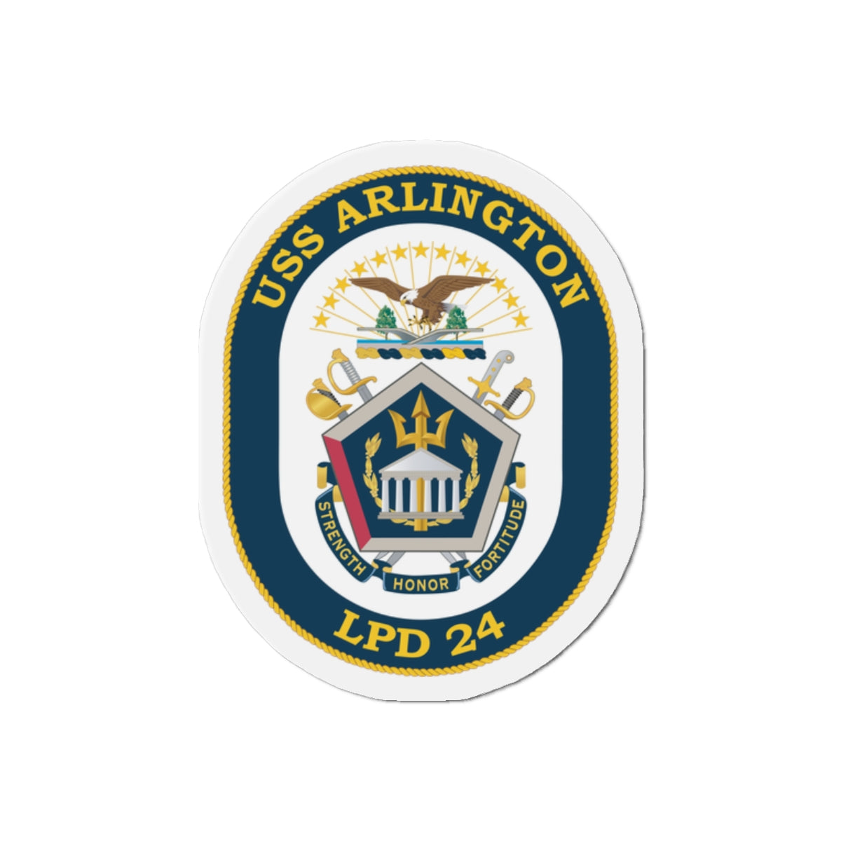 Die-Cut Magnet - Navy - USS Arlington (LPD-24) wo txt