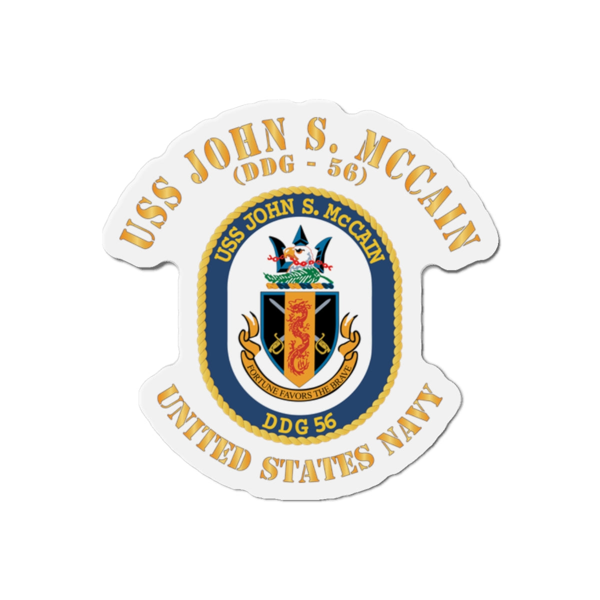 Die-Cut Magnet - Navy - USS John S. McCain (DDG-56)