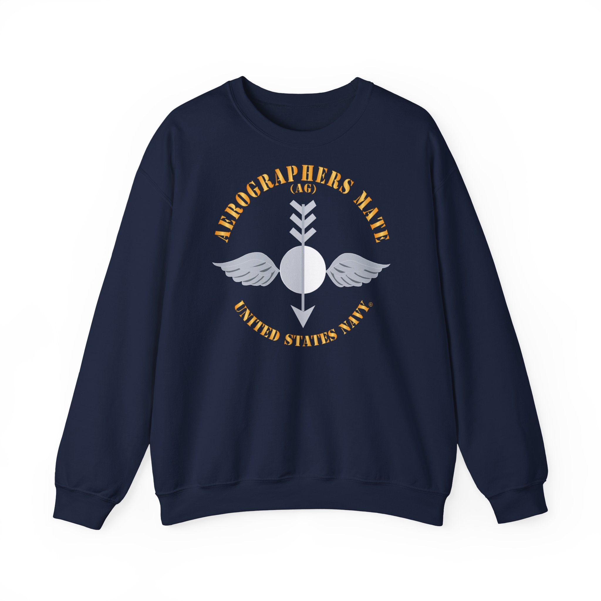 Unisex Heavy Blend™ Crewneck Sweatshirt - Navy - Aerographers Mate (AG) X 300