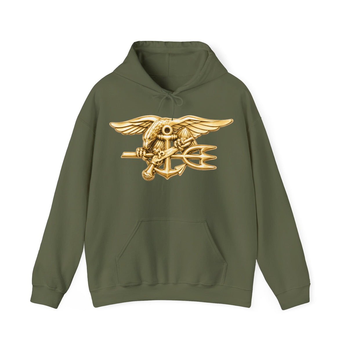 Unisex Heavy Blend™ Hoodies - Navy - Badge - Special Warfare insignia wo txt - 3D - Enhanced