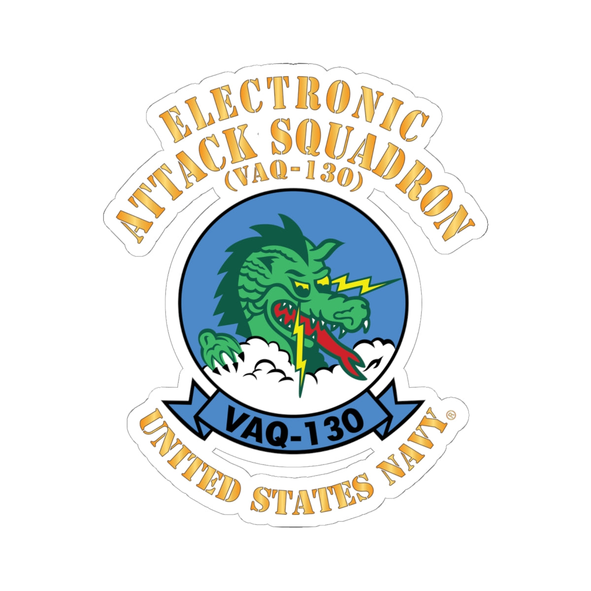 Kiss-Cut Stickers - Navy - Electronic Attack Squadron 130 (VAQ-130)