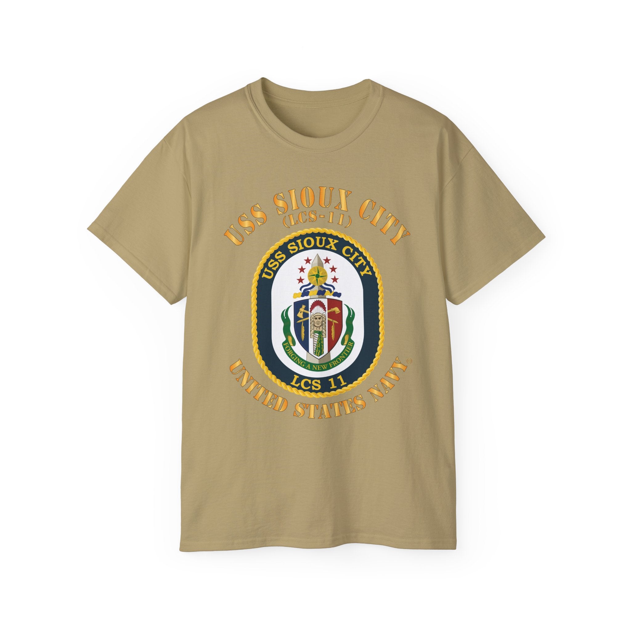 Unisex Ultra Cotton T-Shirt - Navy - USS Sioux City (LCS-11)