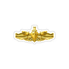Die-Cut Vinyl Sticker - Navy - Badge - Surface Warfare Officer (SWO) wo txt - 3D - Enhanced