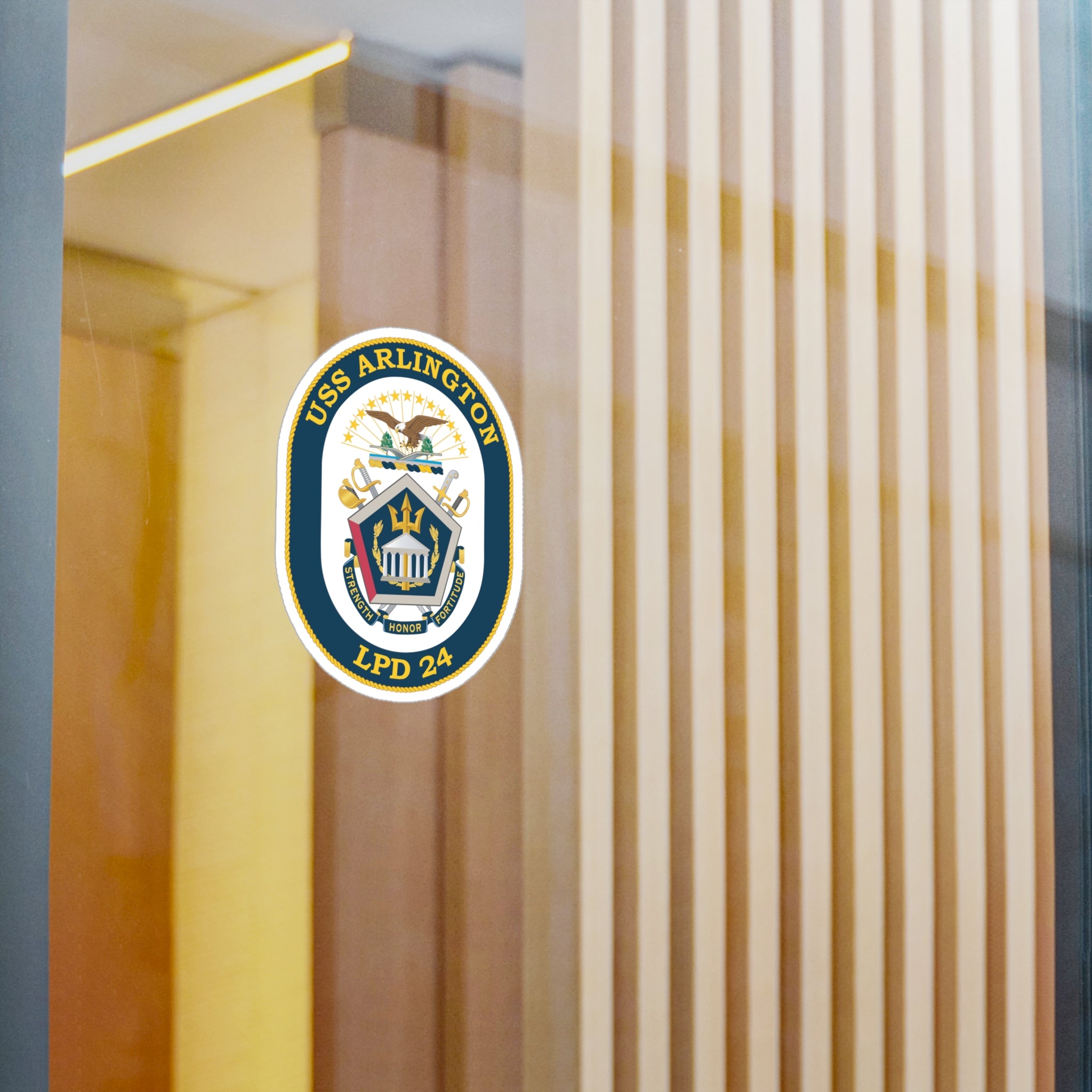 Kiss-Cut Vinyl Decal - Navy - USS Arlington (LPD-24) wo txt