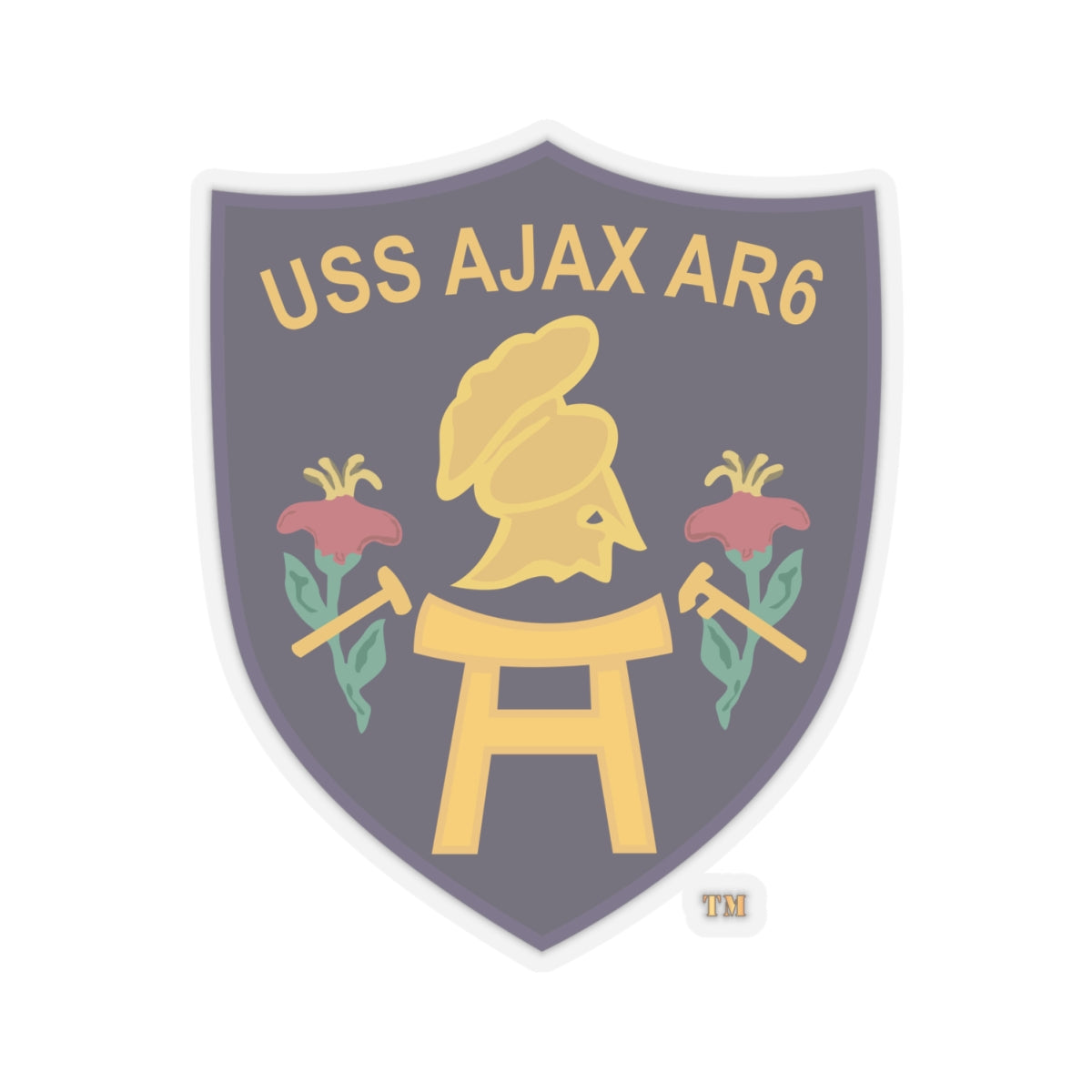 Kiss-Cut Stickers - Navy -  USS Ajax (AR-6) wo txt