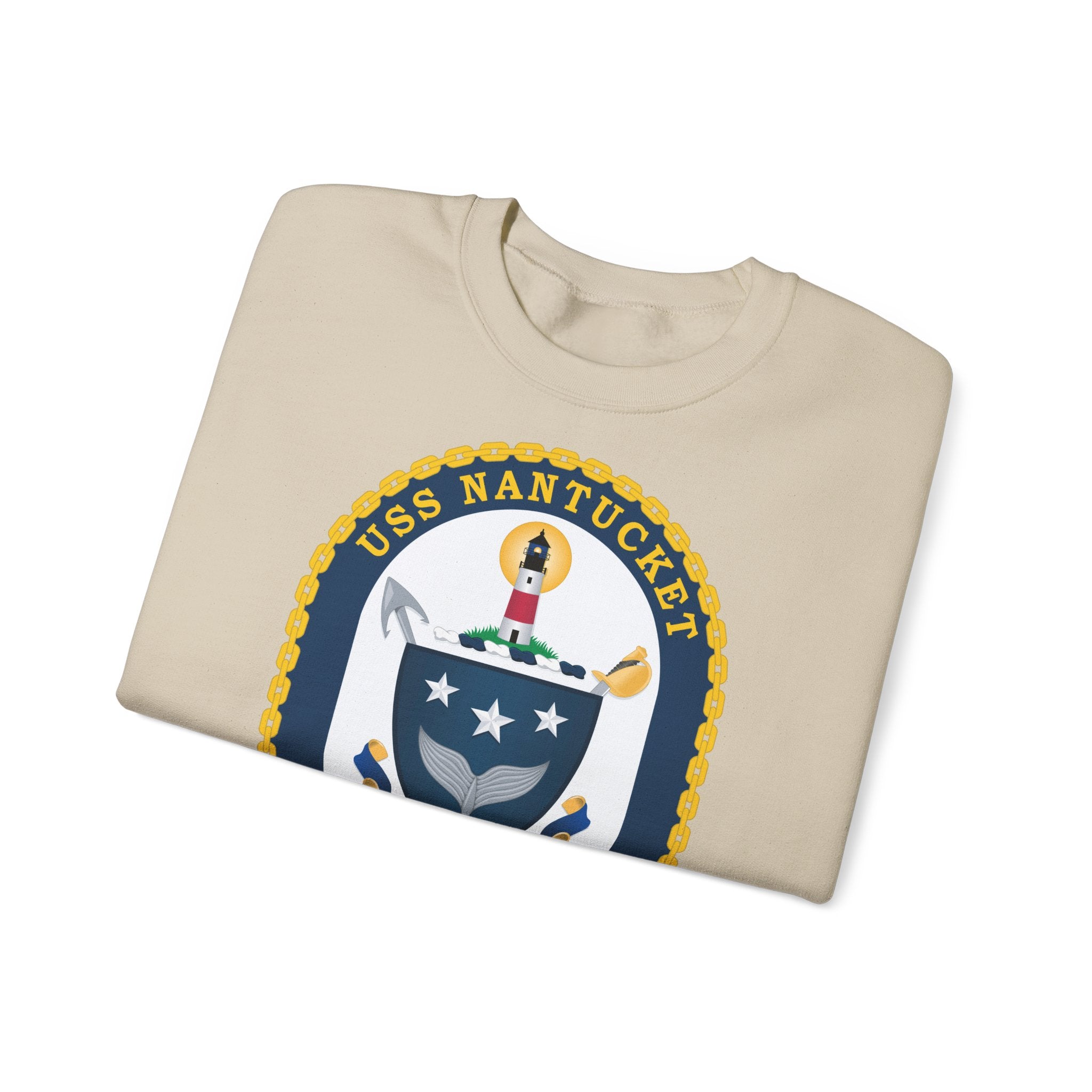 Unisex Heavy Blend™ Crewneck Sweatshirt - Navy - USS Nantucket (LCS-27) wo txt