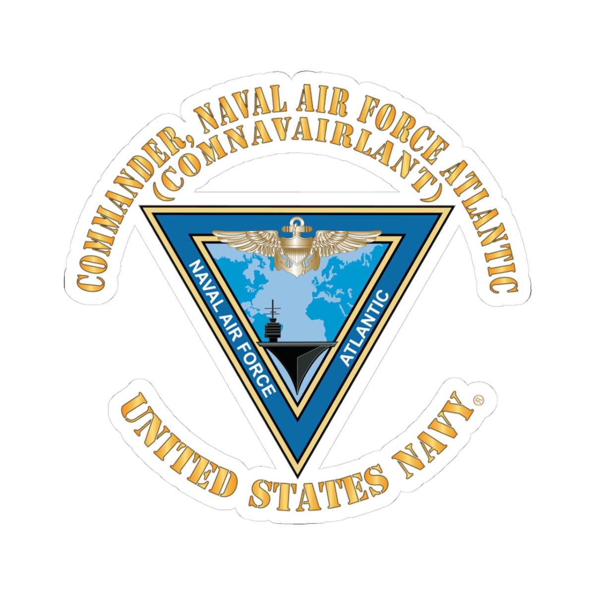 Kiss-Cut Stickers - Navy - Commander, Naval Air Force Atlantic - COMNAVAIRLANT