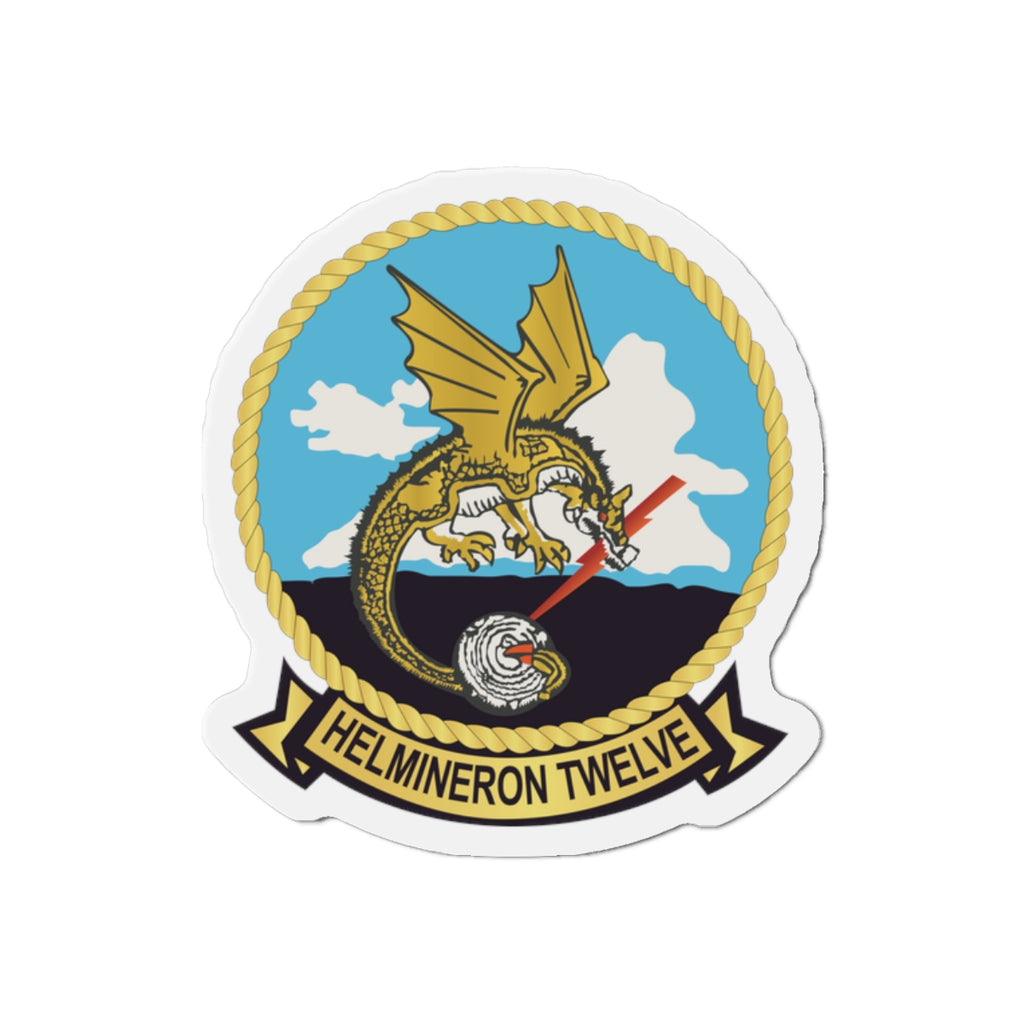 Die-Cut Magnet - Navy - Helmineron Twelve (HM-12) wo Txt