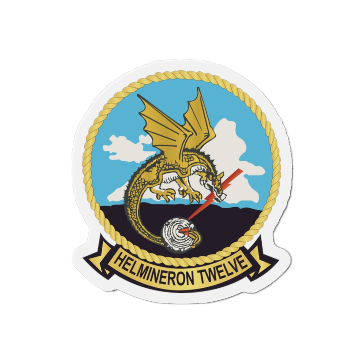 Die-Cut Magnet - Navy - Helmineron Twelve (HM-12) wo Txt