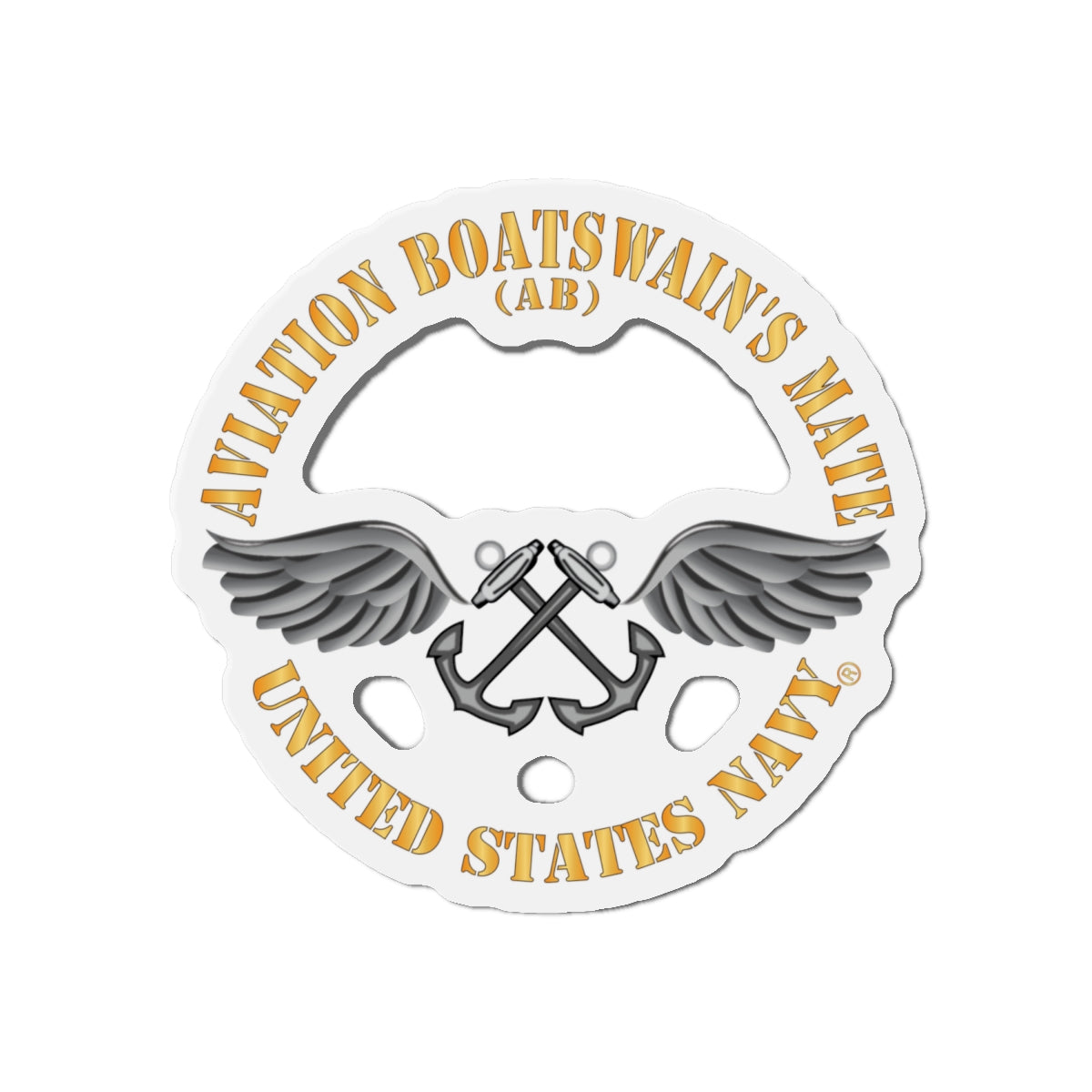 Die-Cut Magnet - Navy - Rate - Aviation Boatswain's Mate (AB) X 300