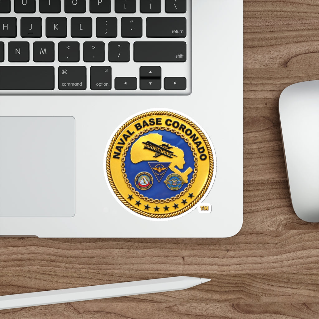 Die-Cut Vinyl Sticker - Navy - Naval Base Coronado - Crest - 3D - Enhanced