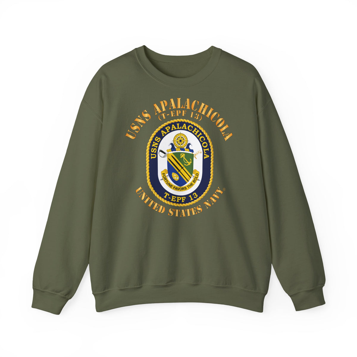 Unisex Heavy Blend™ Crewneck Sweatshirt - Navy - USNS Apalachicola (T-EPF 13)