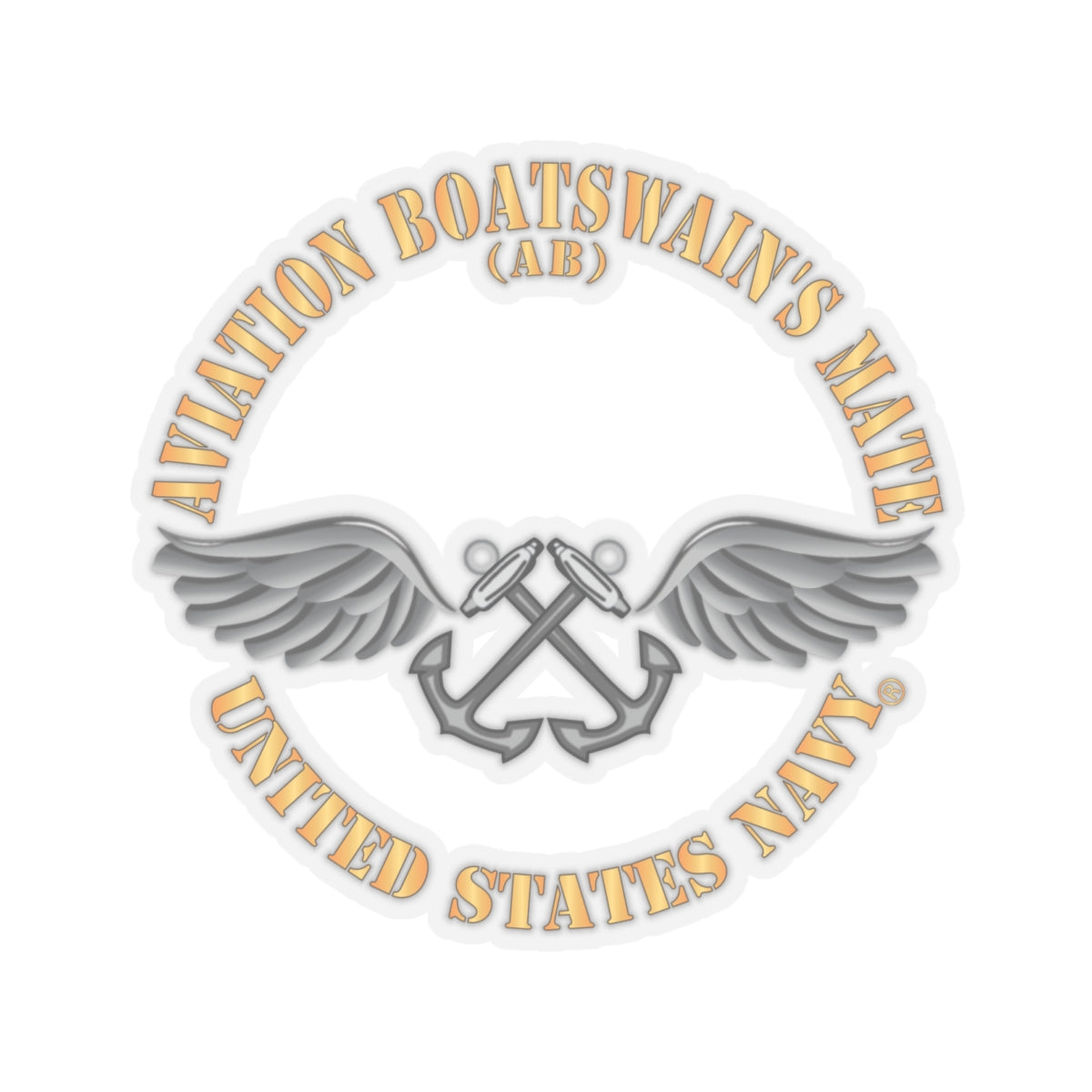 Kiss-Cut Stickers - Navy - Rate - Aviation Boatswain's Mate (AB) X 300